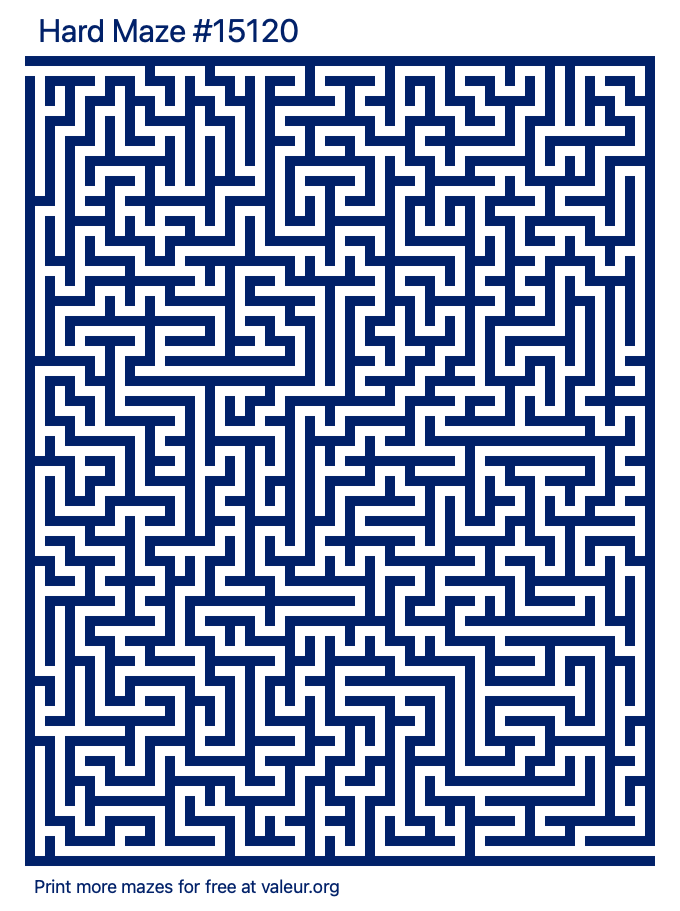 Free Printable Hard Maze number 15120