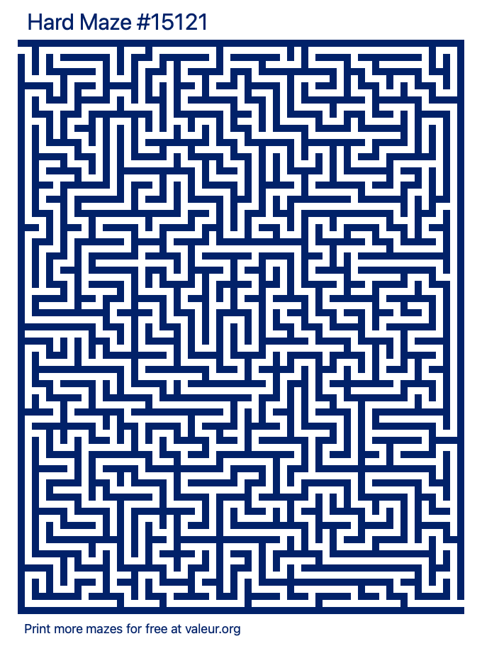 Free Printable Hard Maze number 15121