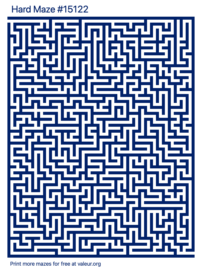 Free Printable Hard Maze number 15122