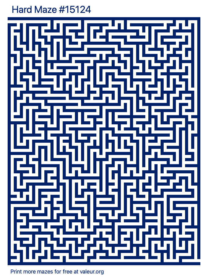 Free Printable Hard Maze number 15124