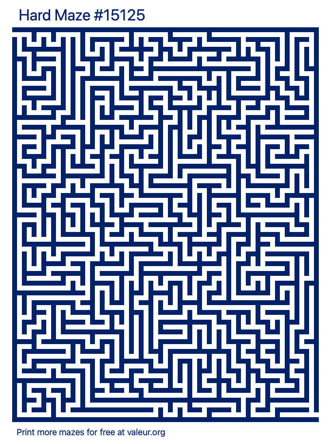 Free Printable Hard Maze number 15125