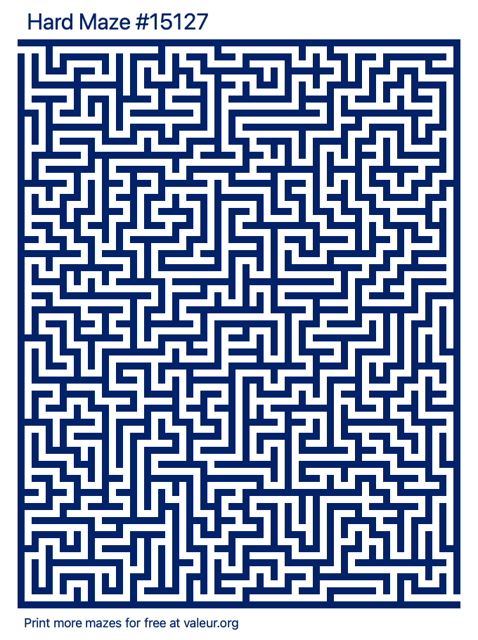 Free Printable Hard Maze number 15127