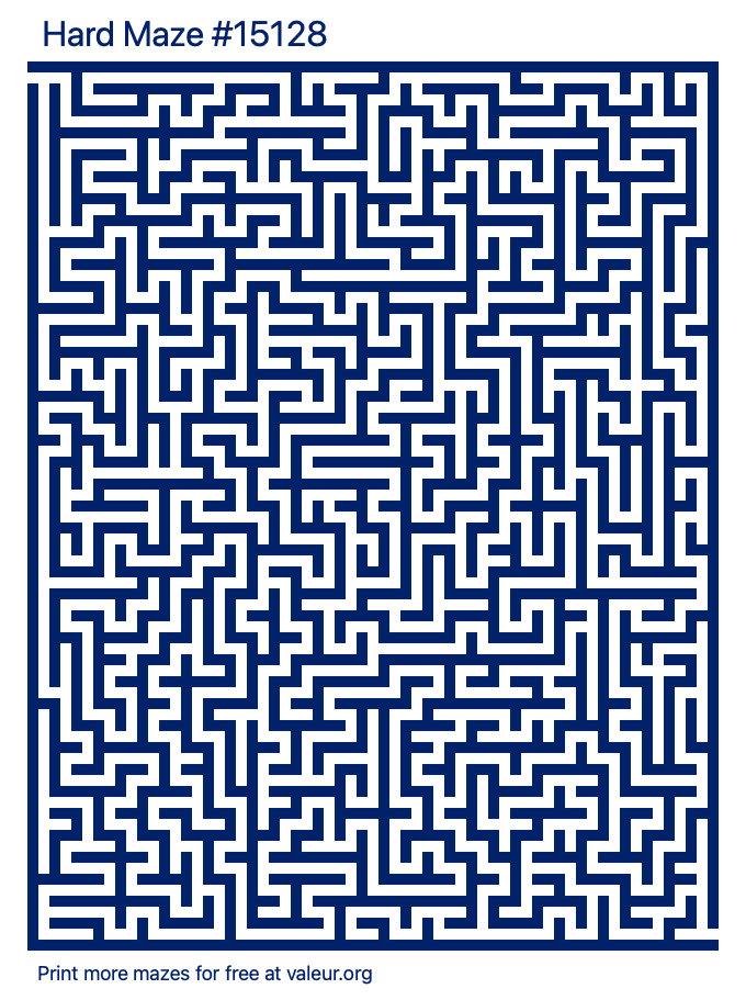 Free Printable Hard Maze number 15128