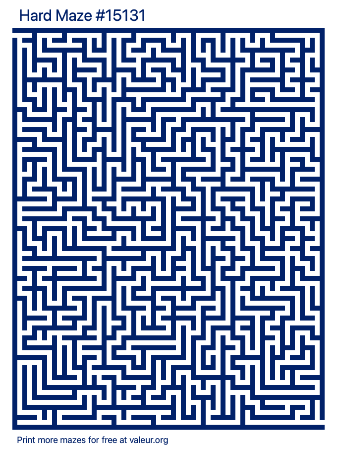 Free Printable Hard Maze number 15131