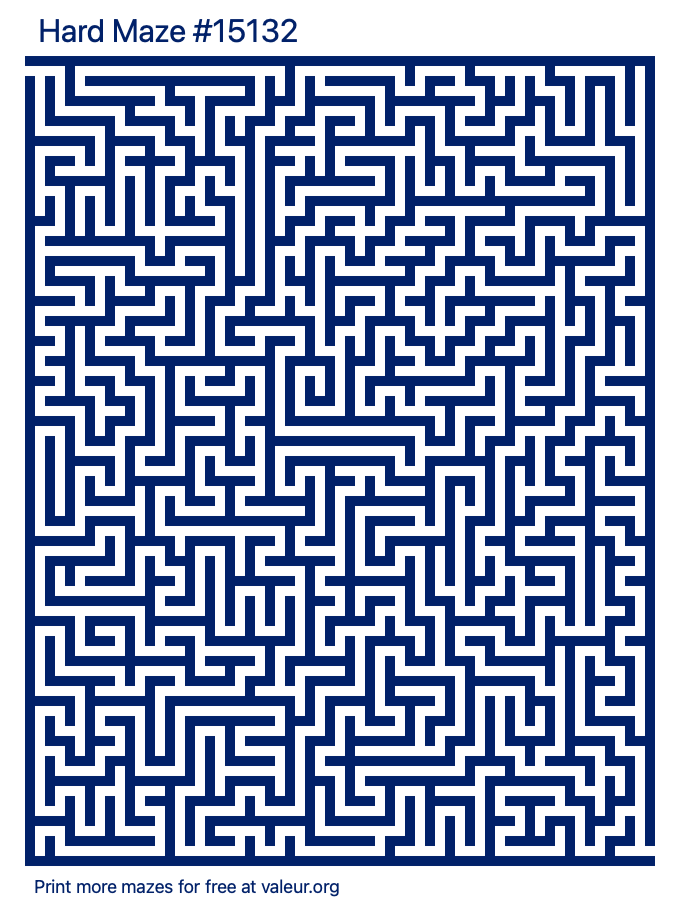 Free Printable Hard Maze number 15132