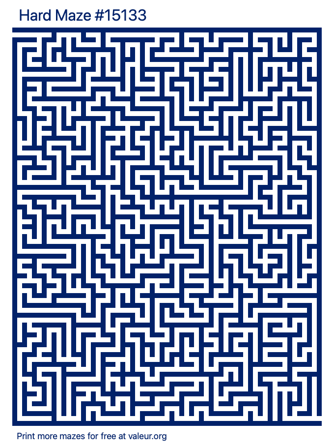 Free Printable Hard Maze number 15133