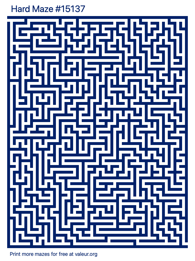 Free Printable Hard Maze number 15137