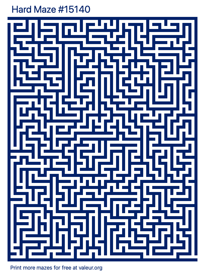 Free Printable Hard Maze number 15140