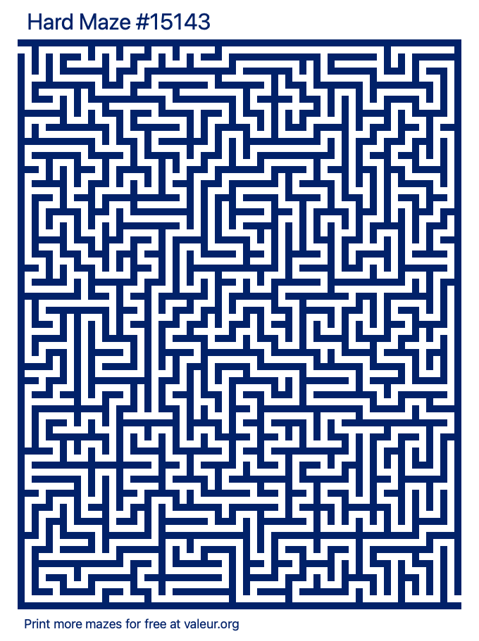 Free Printable Hard Maze number 15143