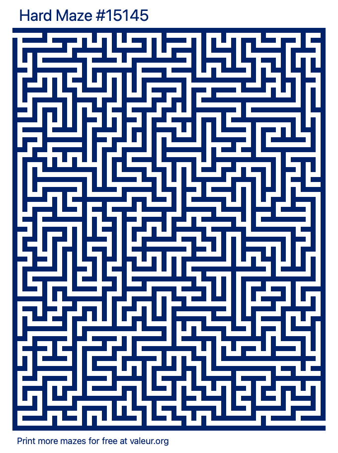 Free Printable Hard Maze number 15145