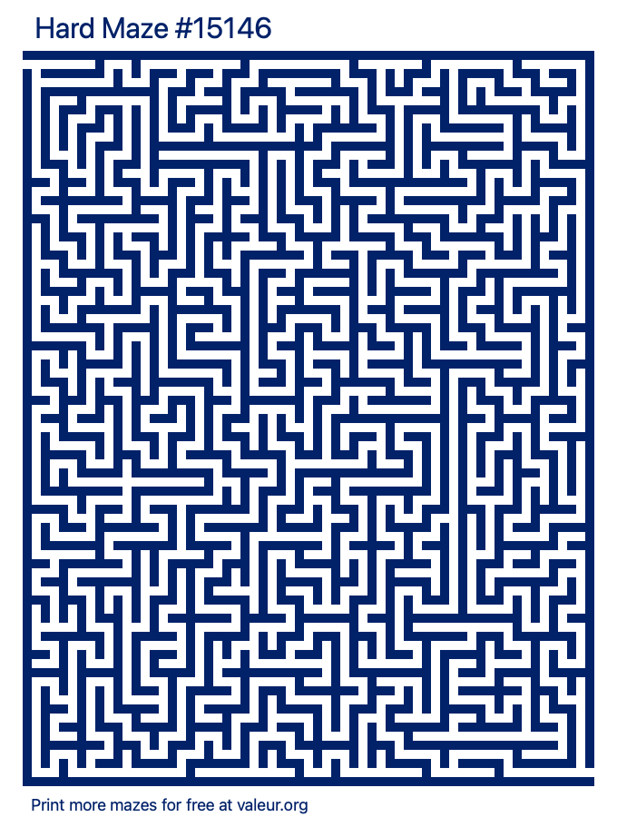 Free Printable Hard Maze number 15146