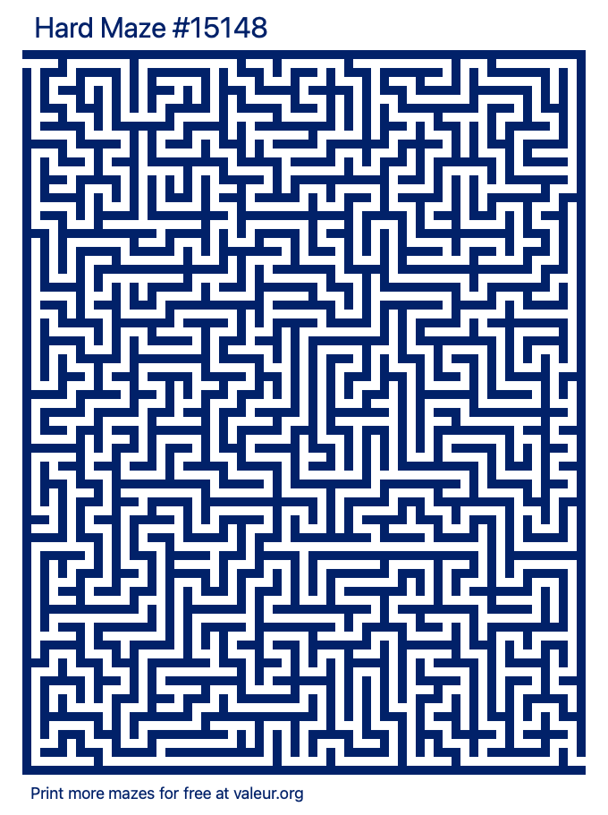 Free Printable Hard Maze number 15148