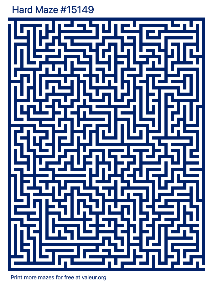 Free Printable Hard Maze number 15149