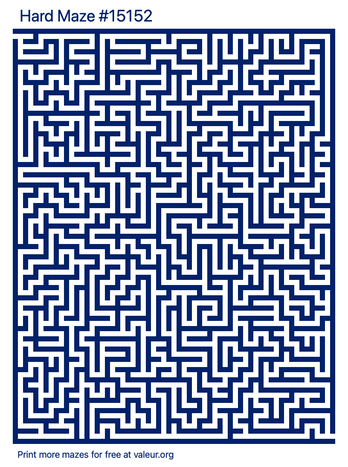 Free Printable Hard Maze number 15152