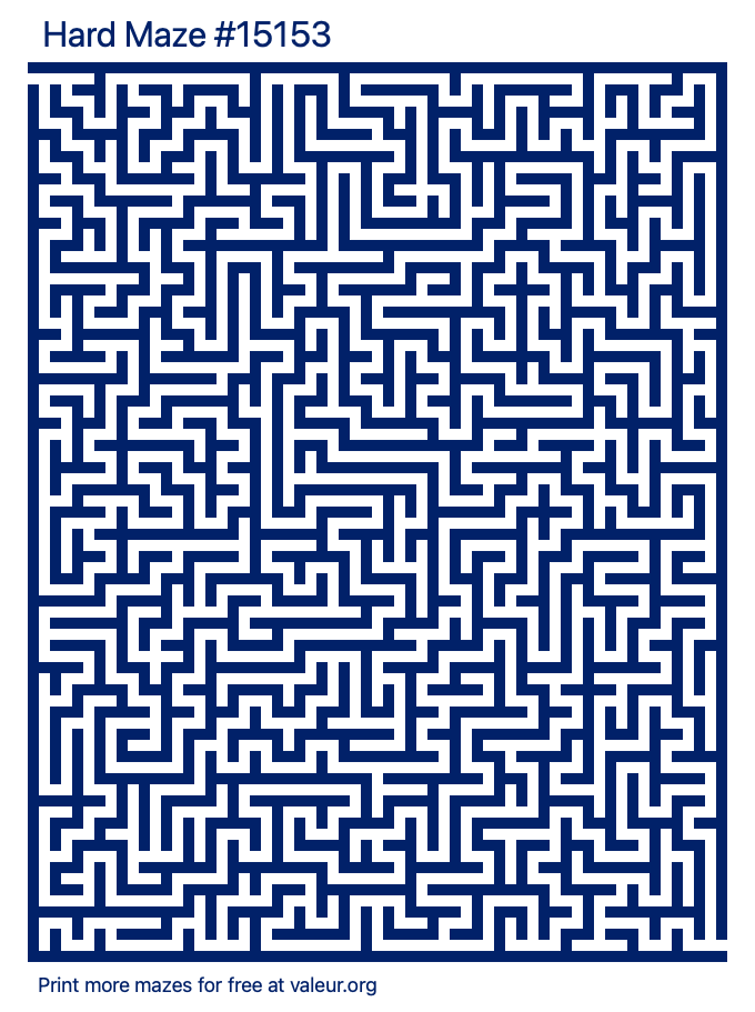 Free Printable Hard Maze number 15153