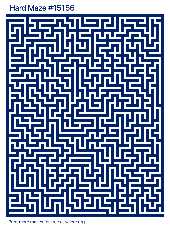 Free Printable Hard Maze number 15156