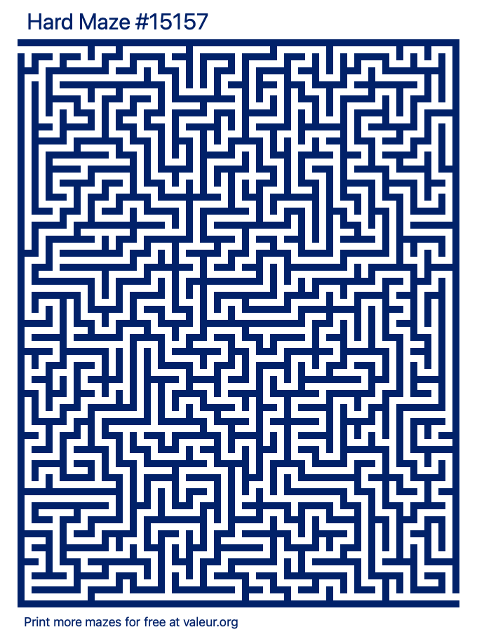 Free Printable Hard Maze number 15157