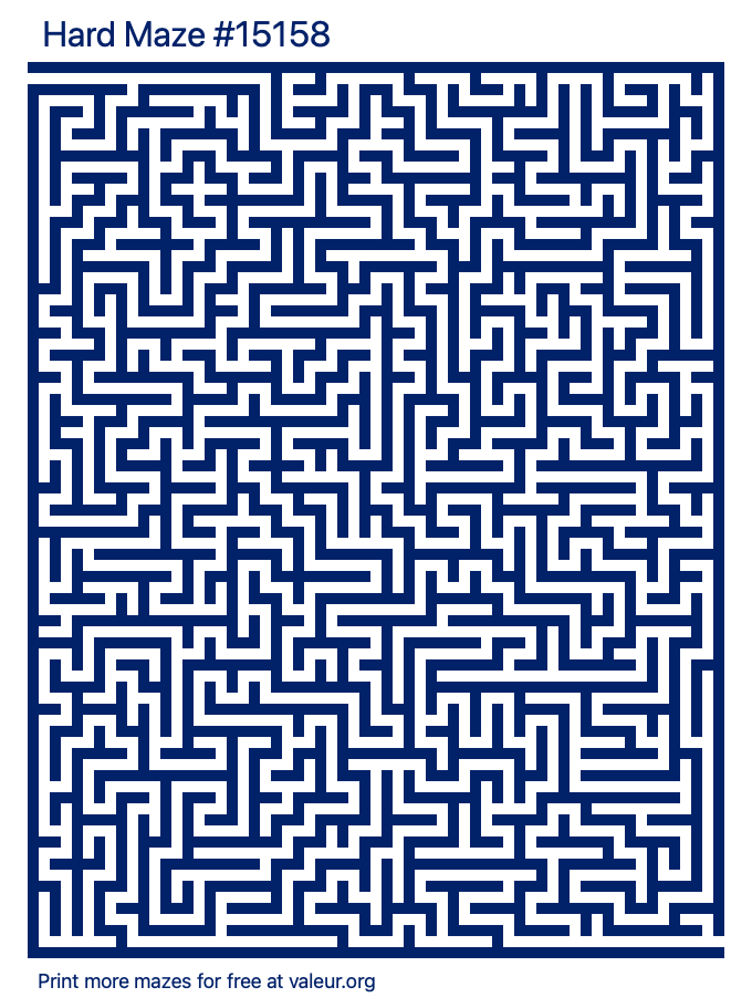 Free Printable Hard Maze number 15158