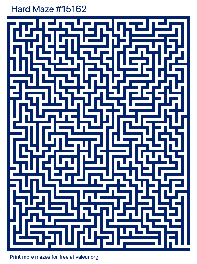 Free Printable Hard Maze number 15162