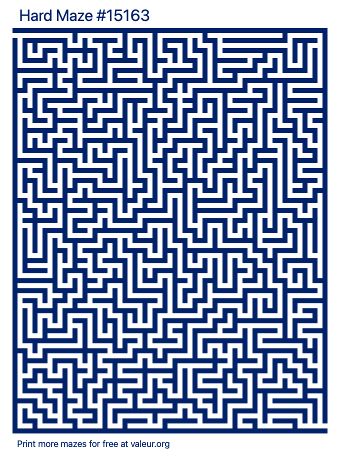 Free Printable Hard Maze number 15163