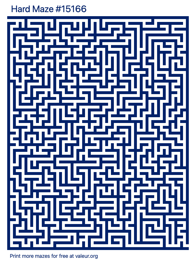 Free Printable Hard Maze number 15166