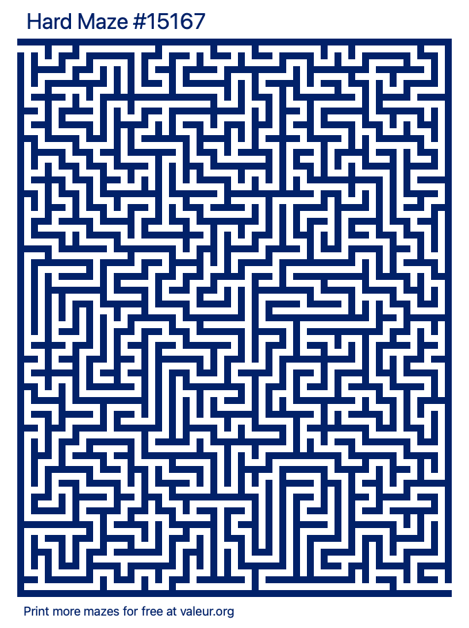 Free Printable Hard Maze number 15167