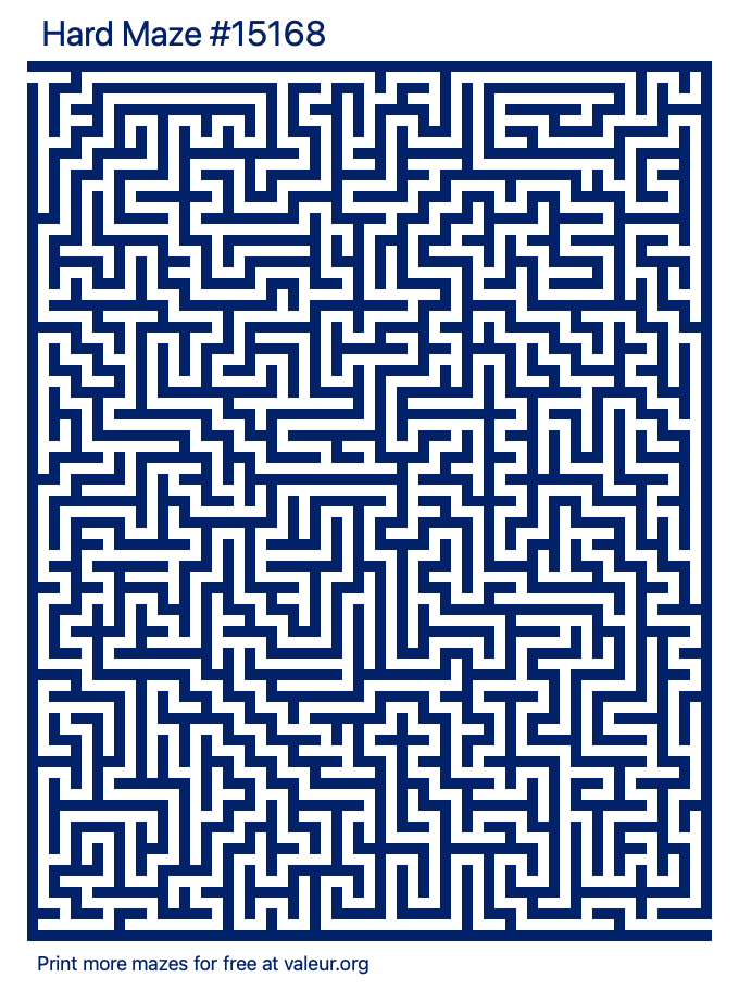 Free Printable Hard Maze number 15168