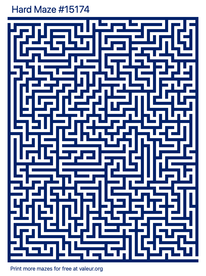 Free Printable Hard Maze number 15174