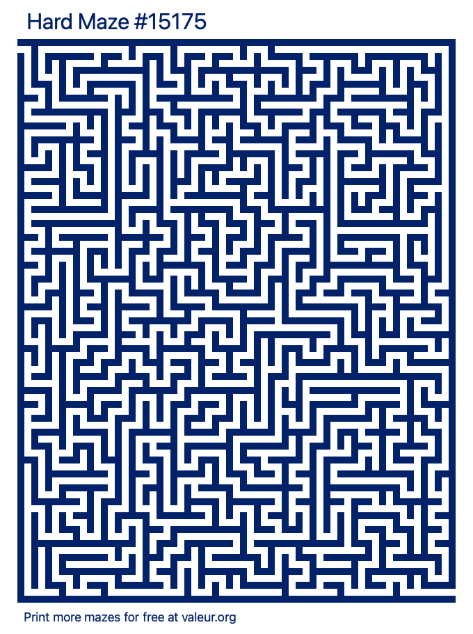 Free Printable Hard Maze number 15175