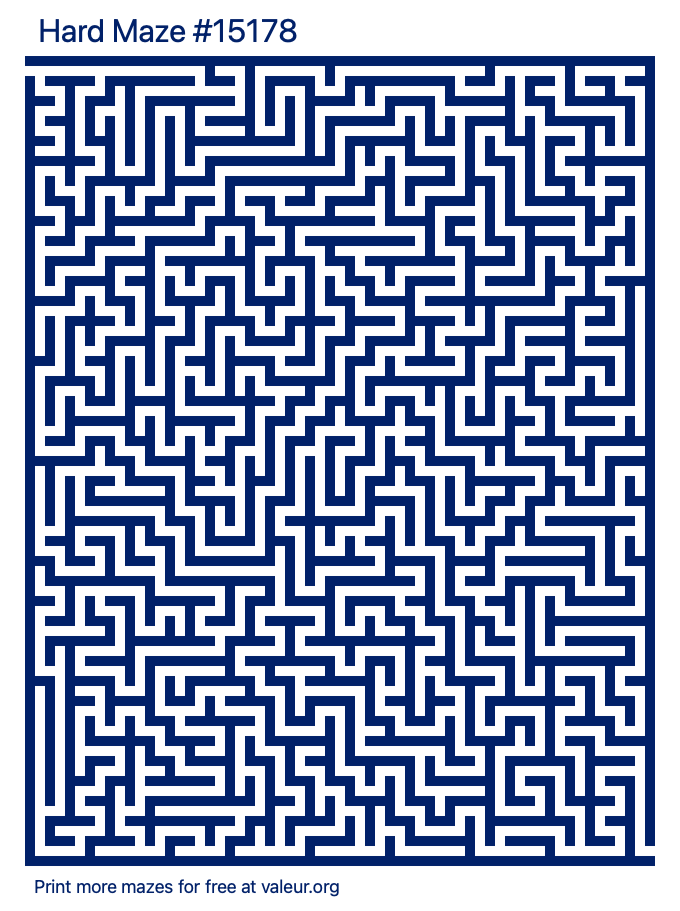 Free Printable Hard Maze number 15178