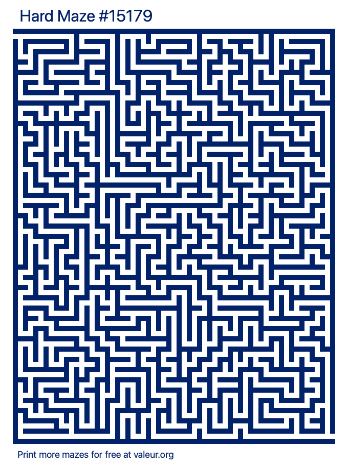 Free Printable Hard Maze number 15179