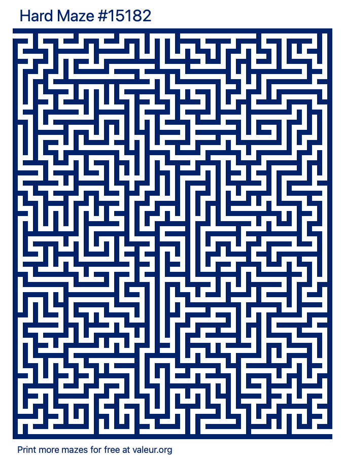 Free Printable Hard Maze number 15182