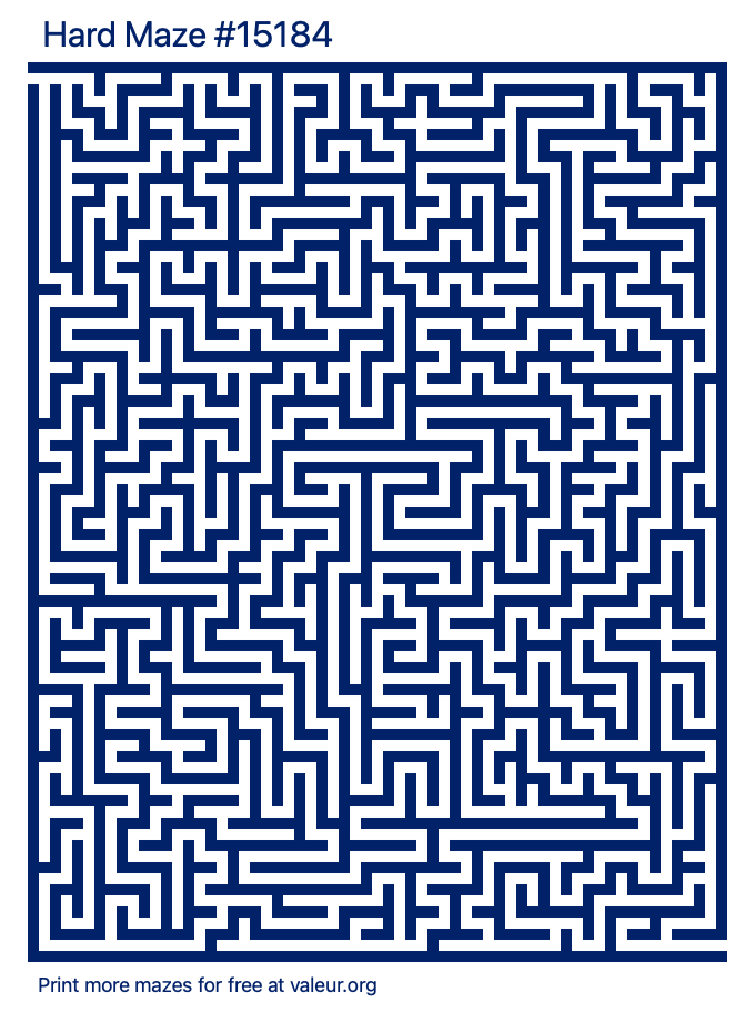 Free Printable Hard Maze number 15184