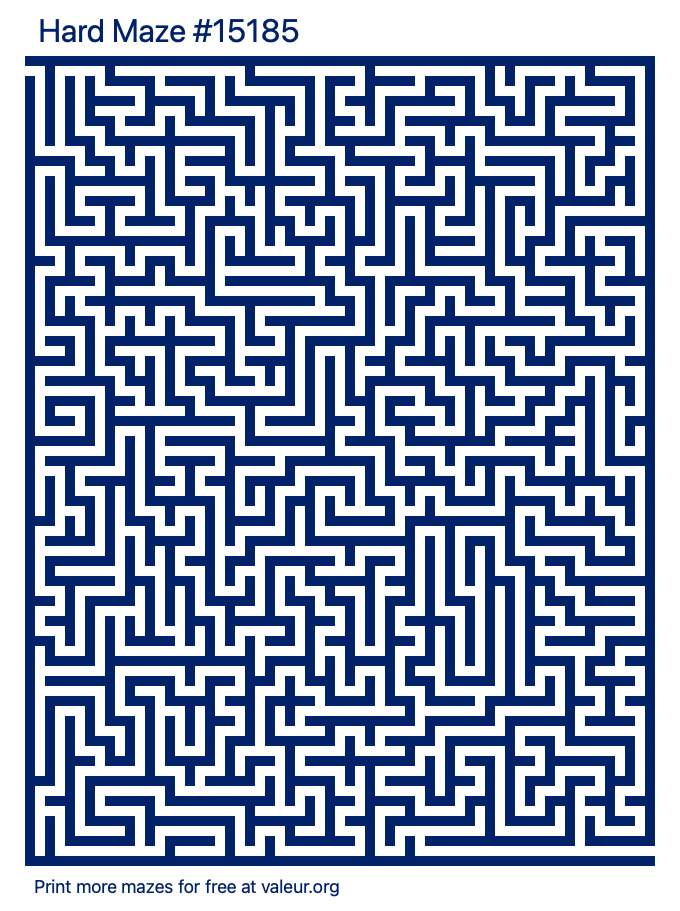 Free Printable Hard Maze number 15185