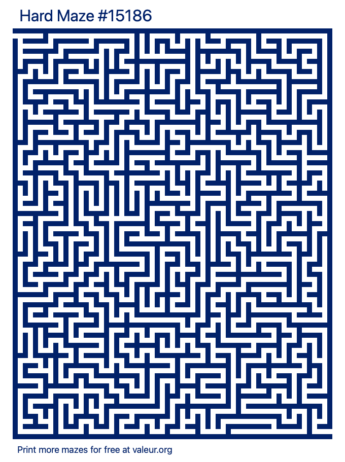 Free Printable Hard Maze number 15186