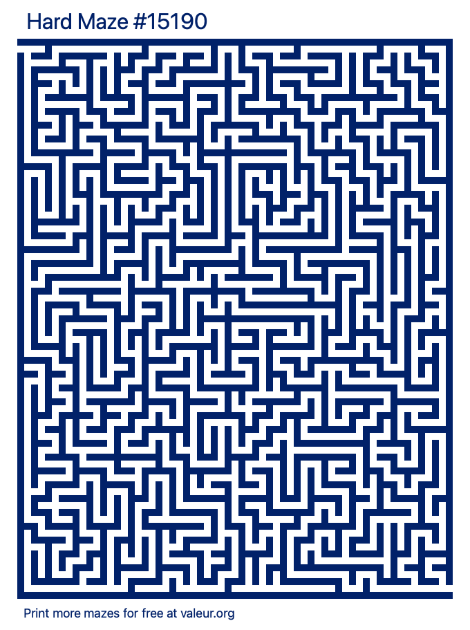 Free Printable Hard Maze number 15190