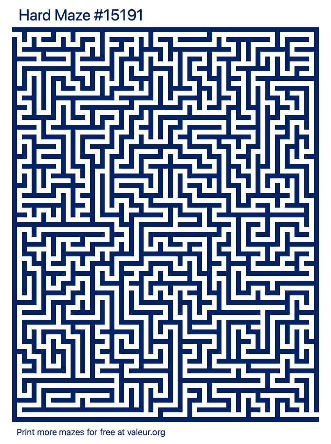 Free Printable Hard Maze number 15191