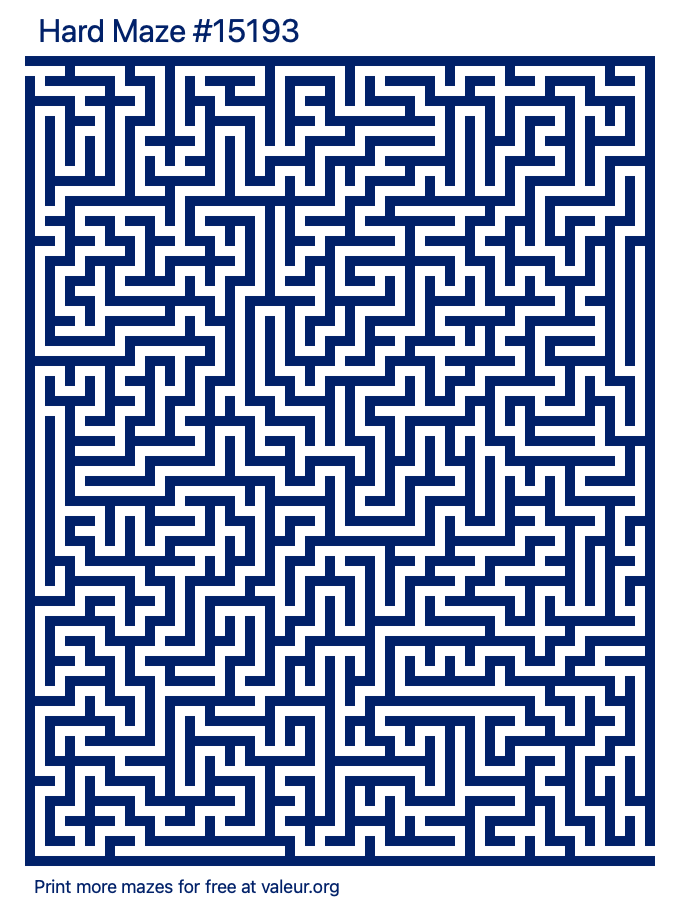 Free Printable Hard Maze number 15193