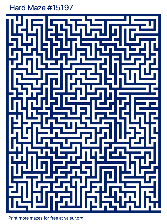 Free Printable Hard Maze number 15197