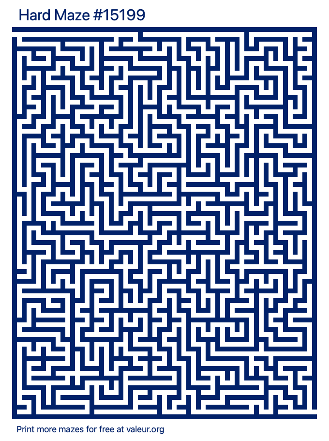 Free Printable Hard Maze number 15199