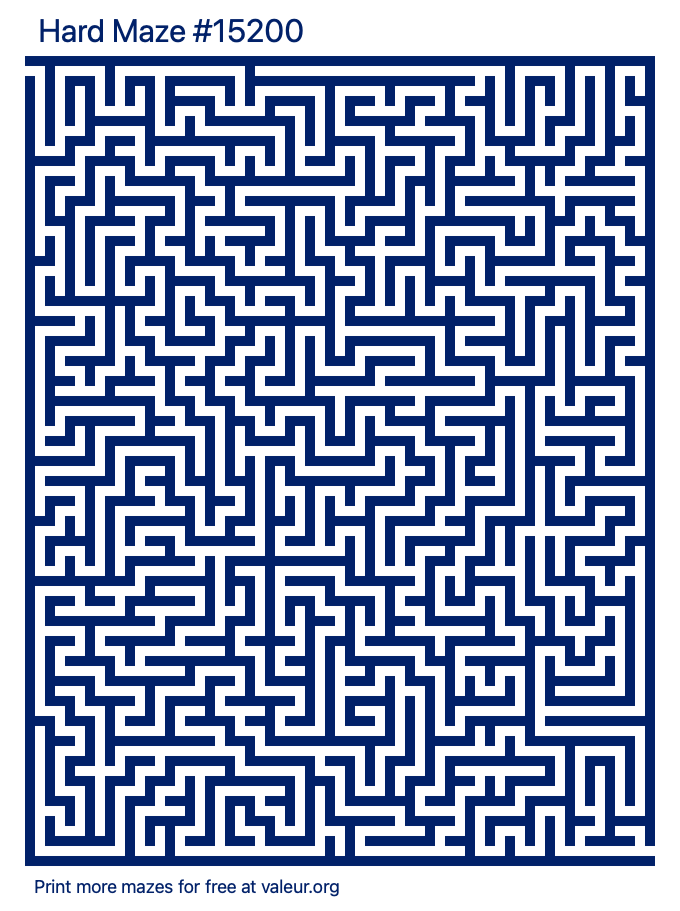 Free Printable Hard Maze number 15200