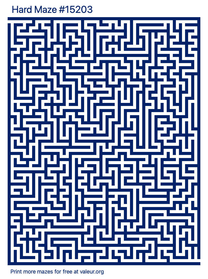 Free Printable Hard Maze number 15203