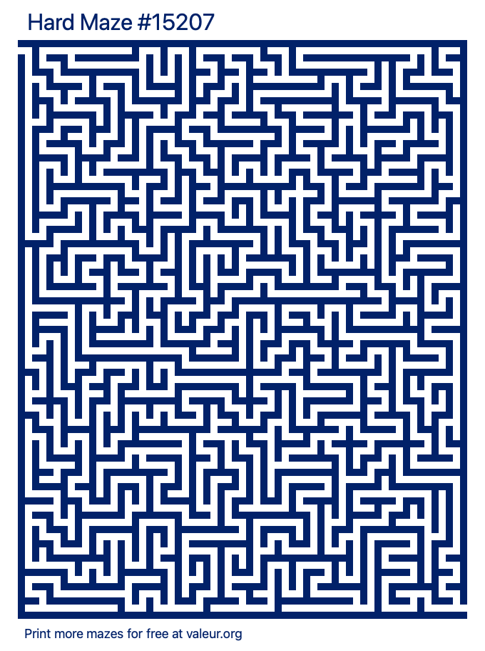 Free Printable Hard Maze number 15207