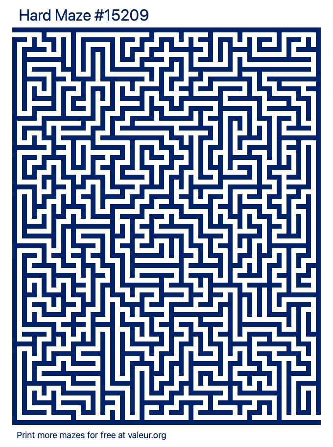 Free Printable Hard Maze number 15209
