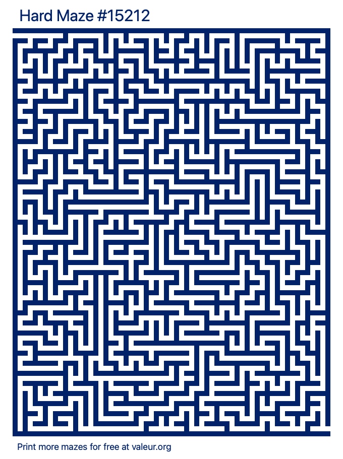 Free Printable Hard Maze number 15212