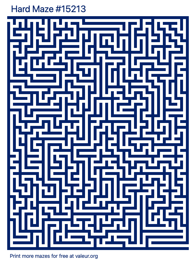 Free Printable Hard Maze number 15213