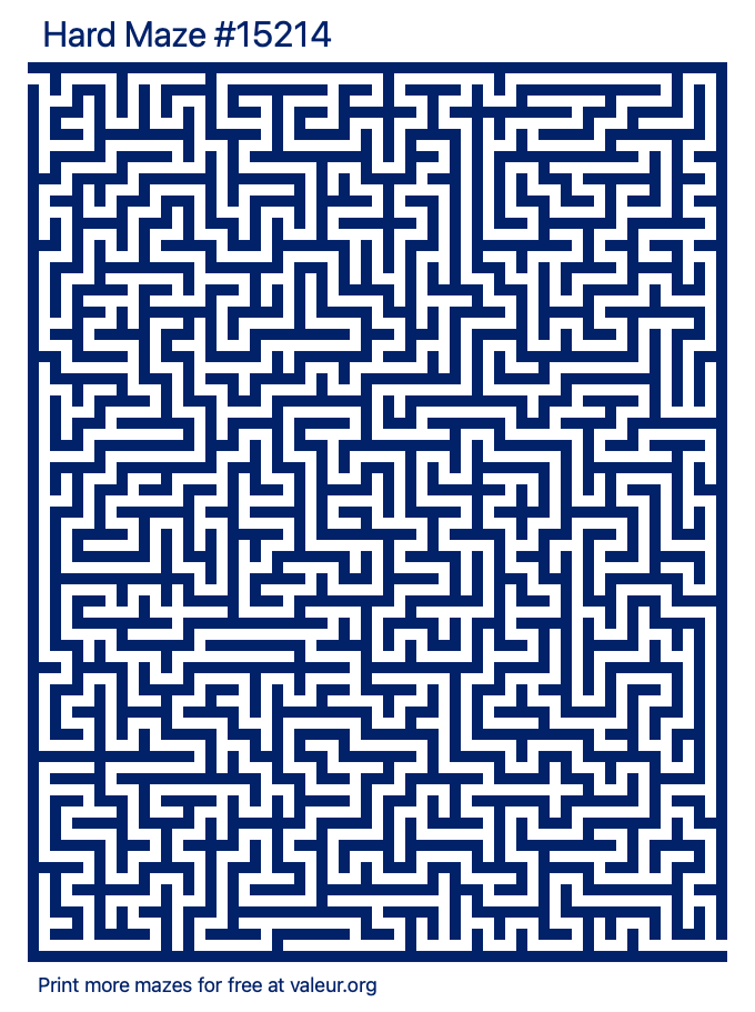 Free Printable Hard Maze number 15214