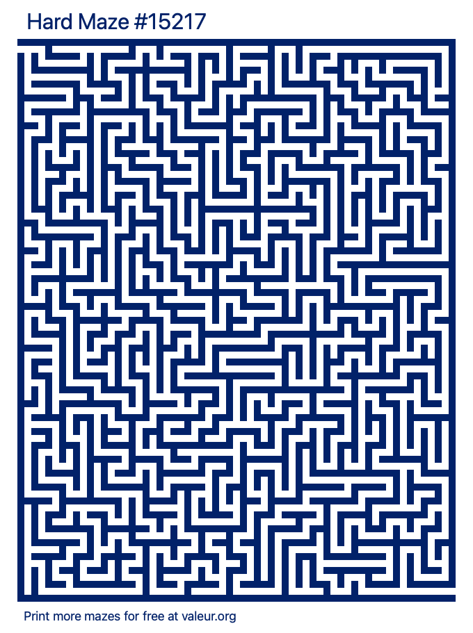 Free Printable Hard Maze number 15217