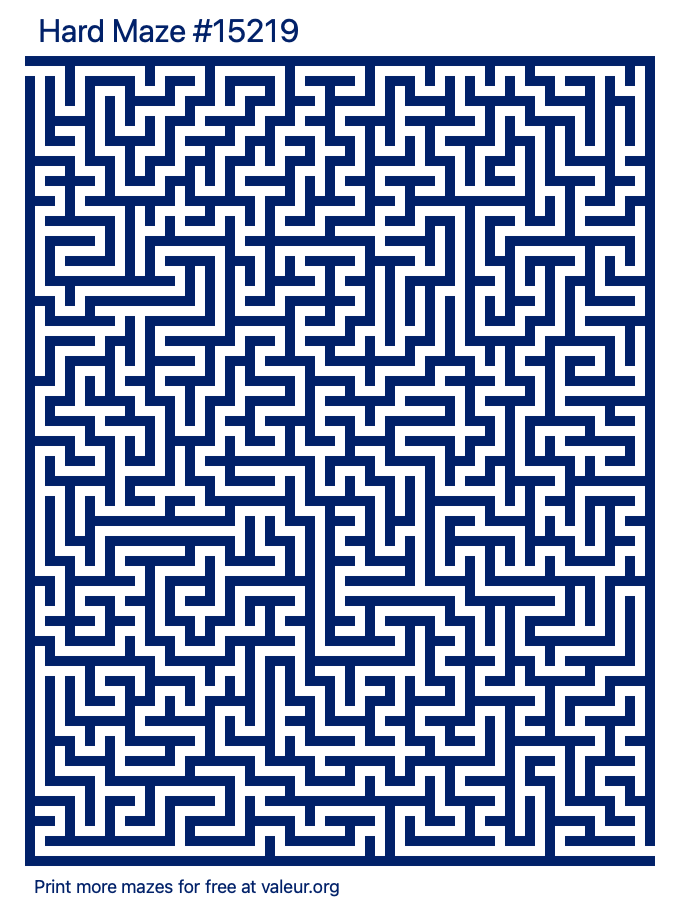 Free Printable Hard Maze number 15219