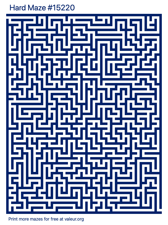 Free Printable Hard Maze number 15220